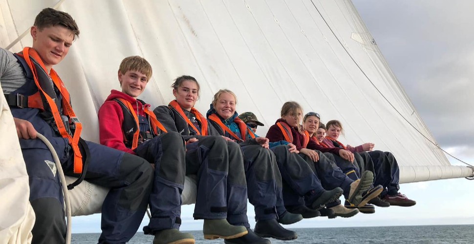 Children sailing with The Island Trust 